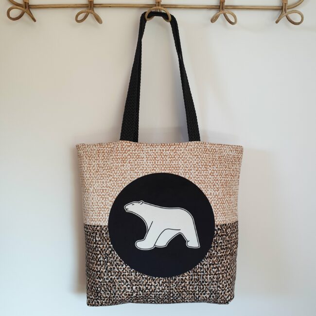sac ours pompon inspiré de l'ours blanc du sculpteur François Pompon