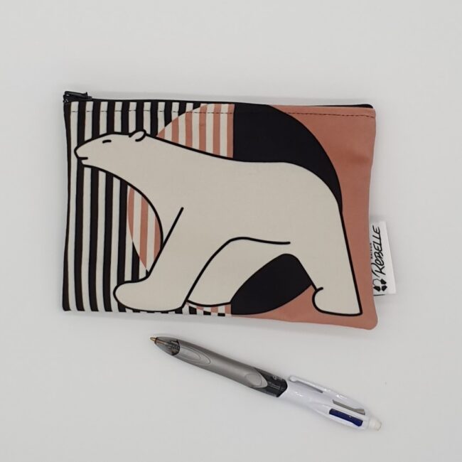 pochette fantaisie ours blanc