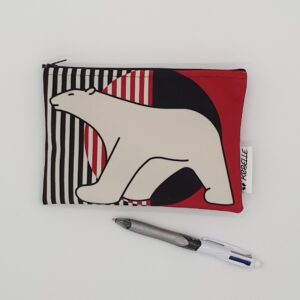 pochette ours fuchsia