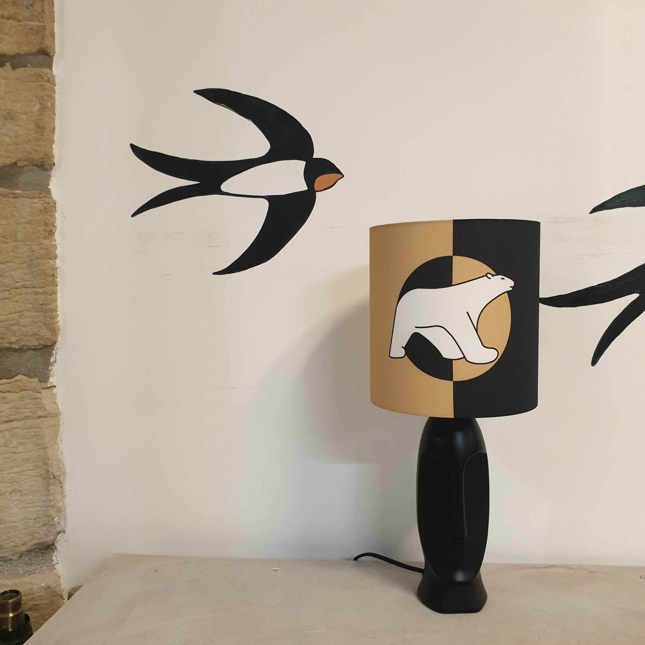 abat-jour ours pompon