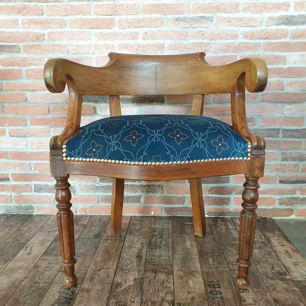 fauteuil bureau tissu grue couronnée françois pompon