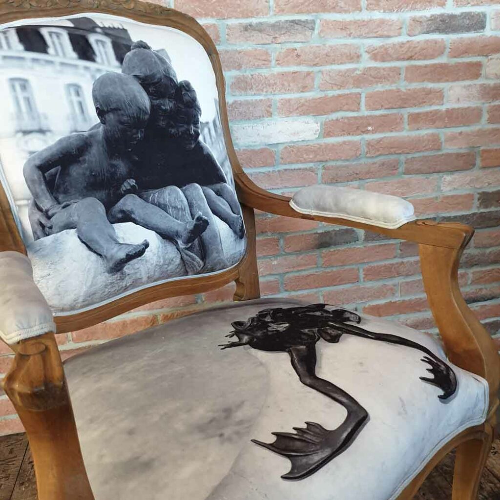 fauteuil avec photo N&B